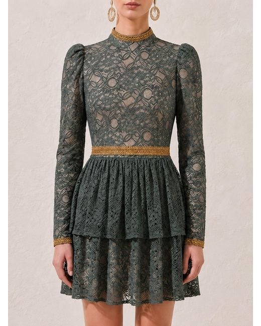 Mandarano Gray Siena Lace Dress