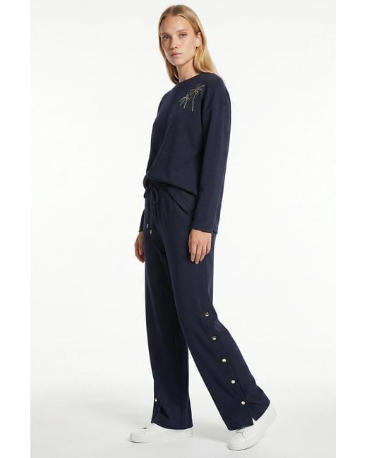 Exquise Blue Chevi Pants