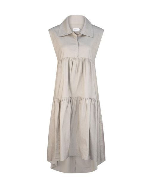 Dref White Neutrals Campari Linen Dress