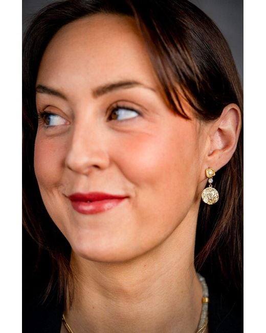 Loni Paul Jewelry Metallic Hammered Coin Dangle Earrings