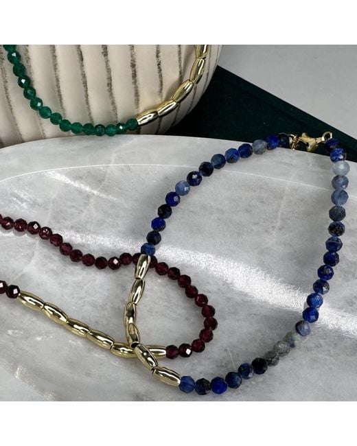 Clemence Wren Blue Gemstone Nugget Bracelet