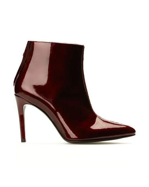 Rosamund Muir London Brown Paulina Duo Texture Burgundy Boots
