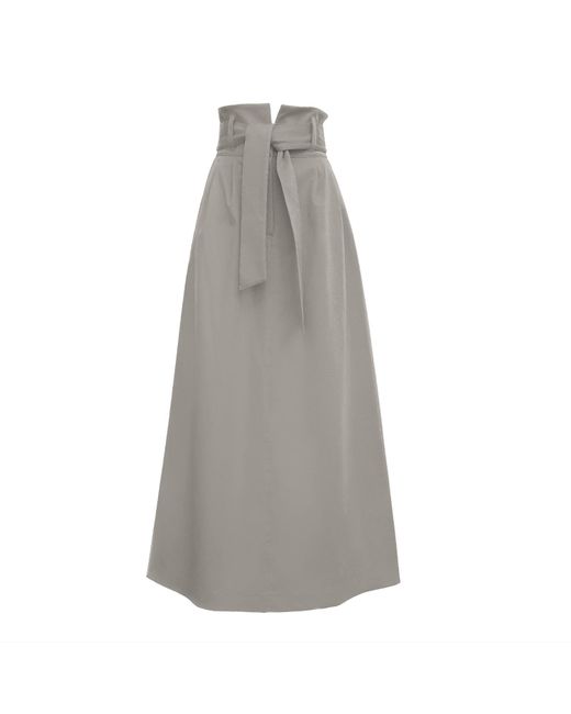 Long gray wool clearance skirt