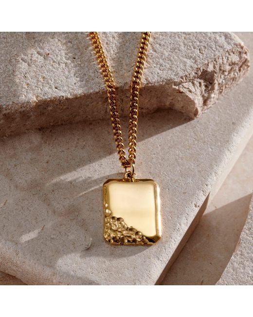 Posh Totty Designs Metallic Bevelled Edge Strata Tag Necklace for men