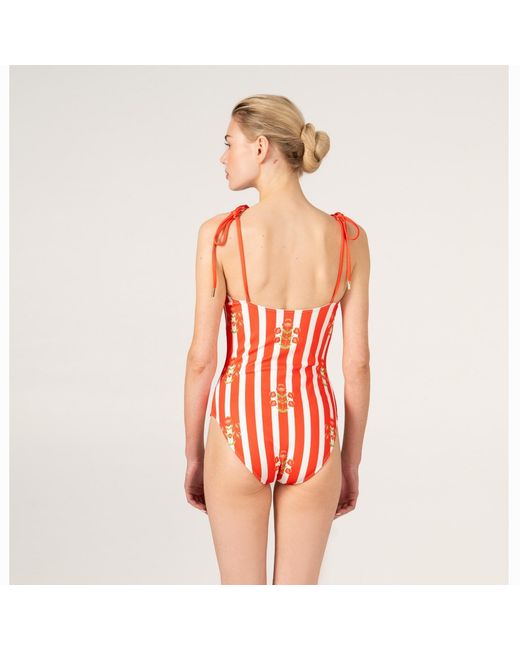 Jessie Zhao New York Red Passion Garden Reversible One Piece Swimsuit