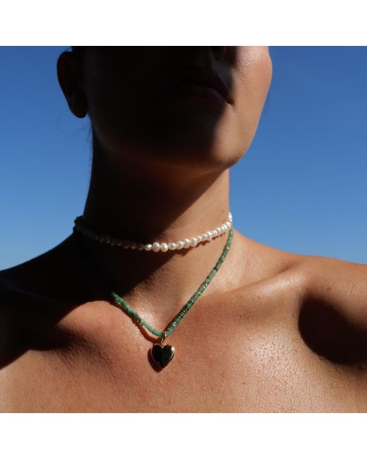Leeada Jewelry Metallic Tropez Pearl Necklace