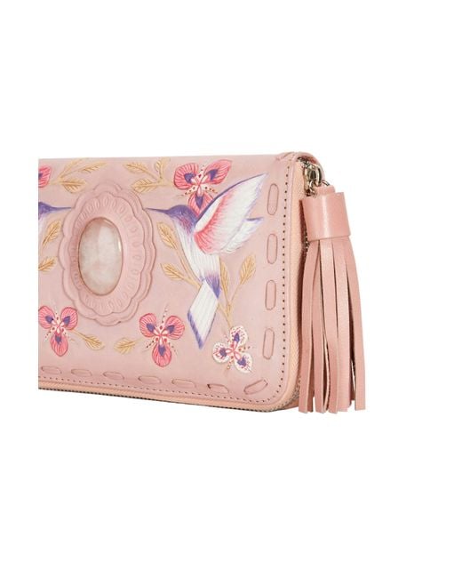 Jodi Lee Pink Monterey Hummingbird Wallet Blush