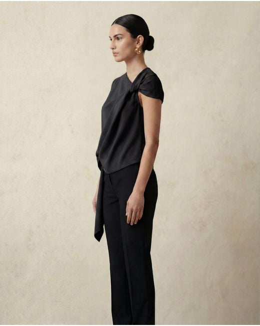 Lendrop Studios Black Laurent Twisted Top