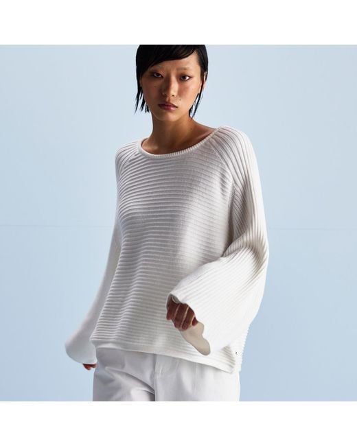 Dref White Limber Sweater