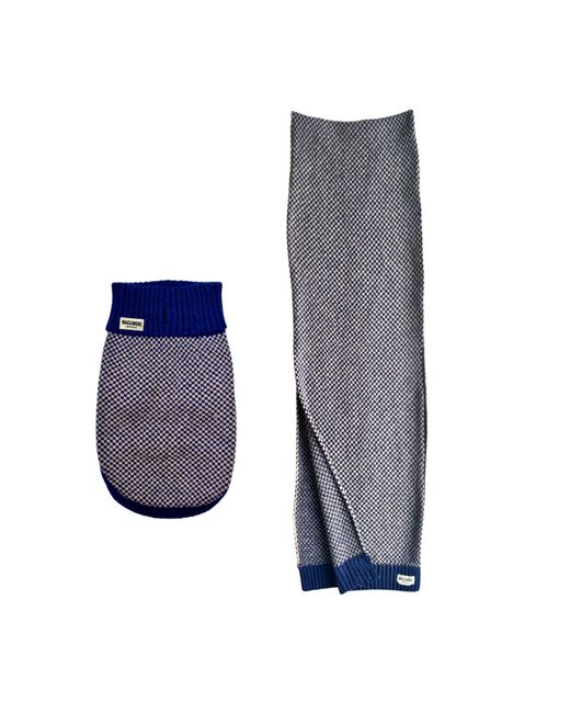 Wag&Wool Blue Dog Jumper And Matching Scarf