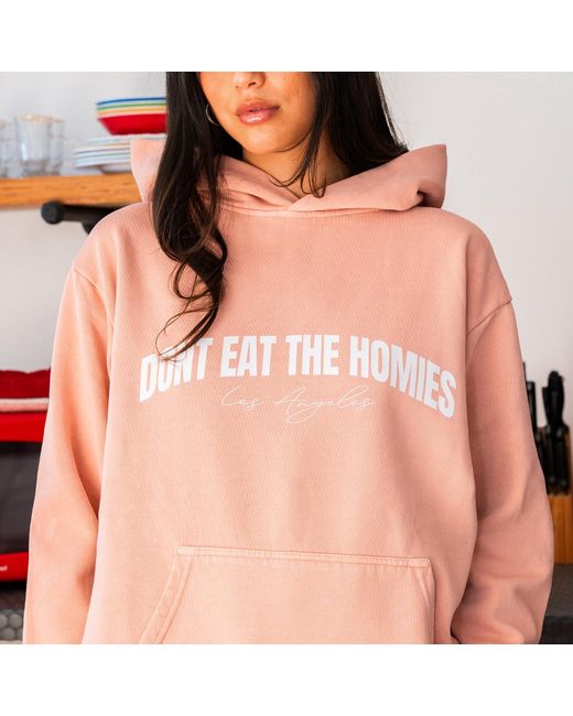 Dont Eat the Homies Pink Arch Hoodie for men
