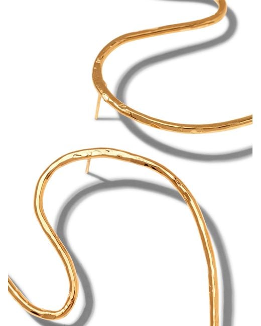 Jaredjamin Metallic Large Fluttering Heart Earrings