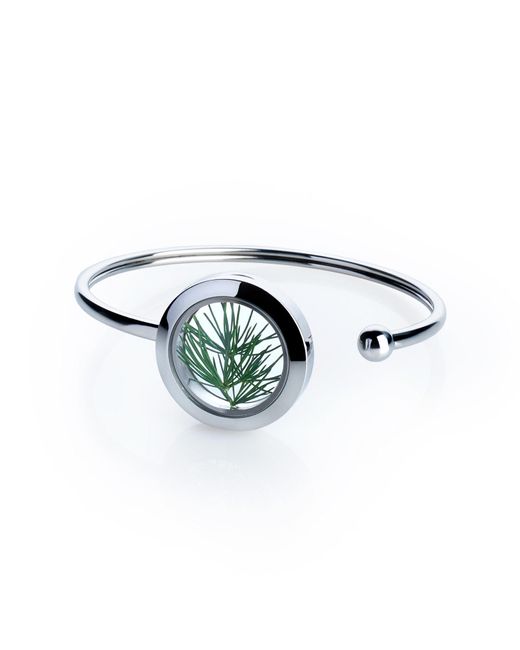 My Little Nature Green Premium Quality Designer Cuff Bracelet With Preserved Pine Needles – Nature-Inspired Jewelry