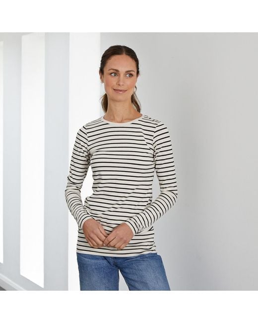 Cove Black Striped Long Length Layering Tee