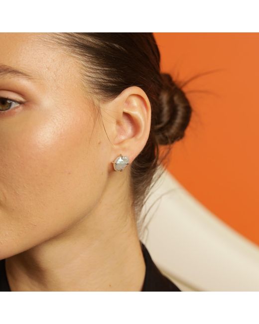 Pearl Code Metallic Rozeta Sunrise — Ancient Symbol Keshi Pearl Earrings