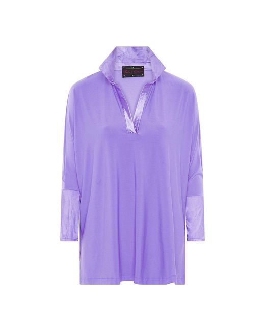 Beatrice von Tresckow Purple Lilac Oversized Jersey Shirt