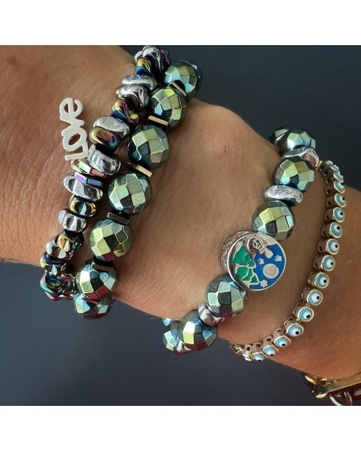 Ebru Jewelry Blue Hematite Energy Bracelet