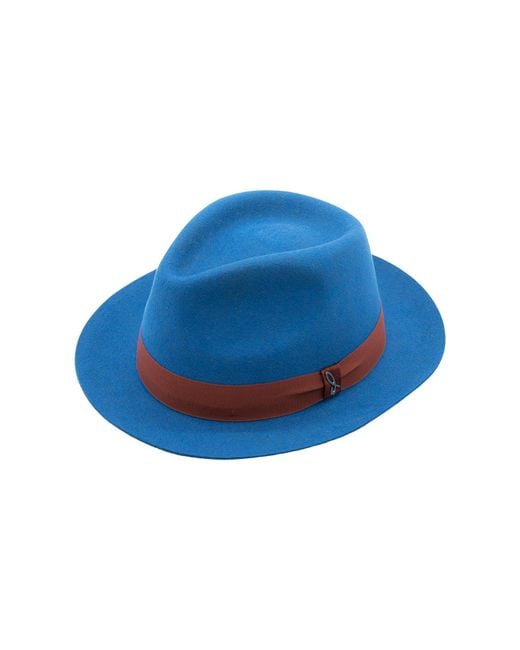 DORIA 1905 Blue Light Lapin Felt Drop Hat