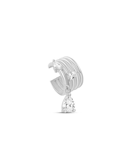 SHYMI White Pear Drop Fluted Ear Cuff