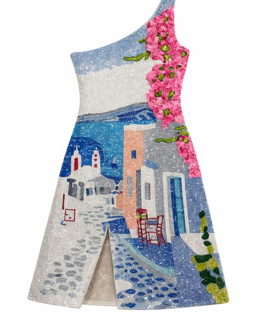Labelfiora Blue Santorini Escape Dress