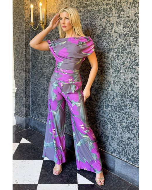 Atom Label Purple Carbon Jumpsuit