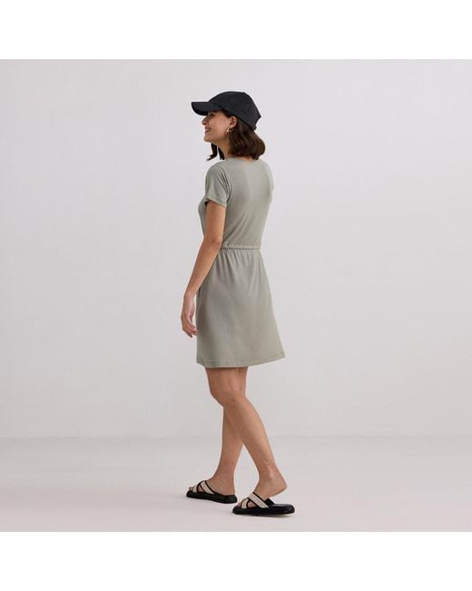 REISTOR Gray Drawstring Short T-Shirt Dress