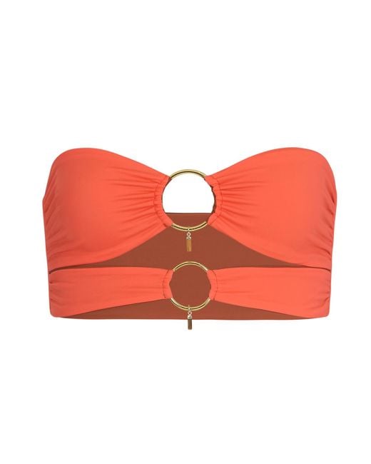 Haus of Mclees Orange Reversible Soluna Bikini Top