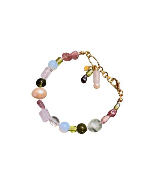 Desert Lobby Metallic Mon Ami – Delicate Gemstone & Pearl Bracelet