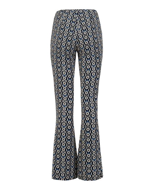 JAAF Gray Flared Pants In Daisy Print
