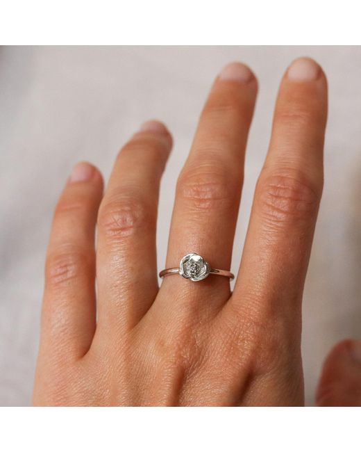 Lee Renee Metallic Poppy Diamond Ring – Gold