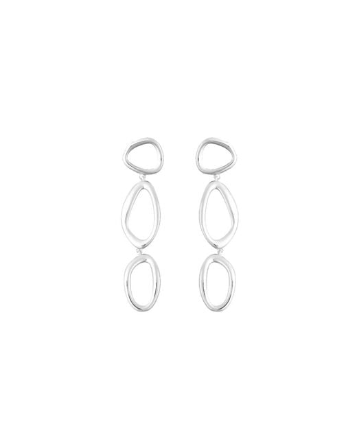 Lucy Quartermaine White Volcan Drop Earrings
