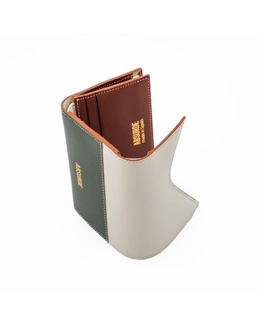 Absurde Green Mountain Off And Leather Trifold Wallet