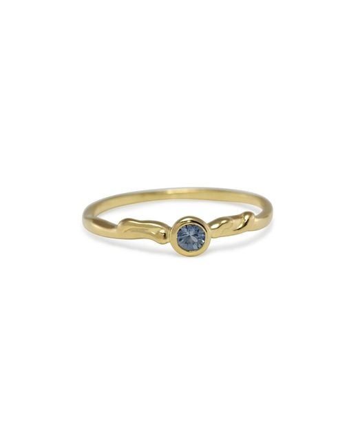 Isla Silver Metallic Sapphire Dainty Ring