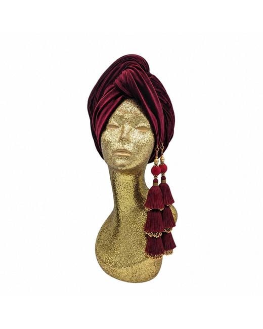 Julia Clancey Red Malbec Luxe Dorado Turban