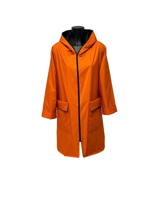 Maxjenny Orange Rain Jacket
