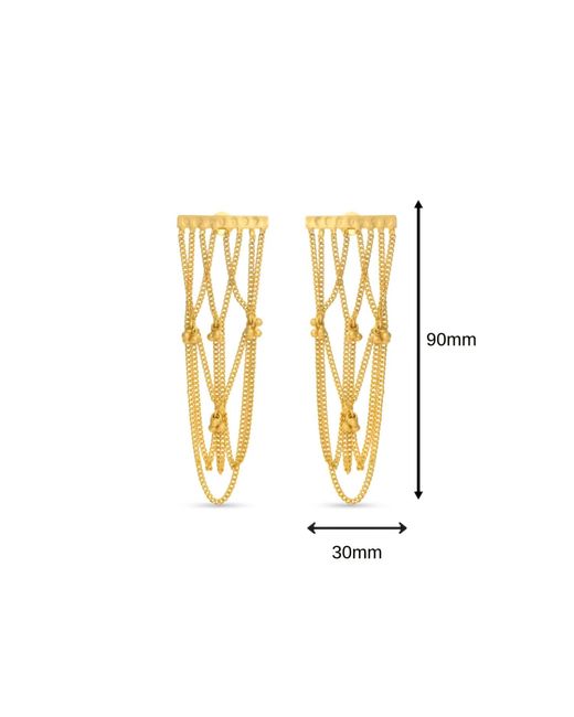 Meraki by Rashmi Bajaj Metallic Lira Danglers Plated Earrings