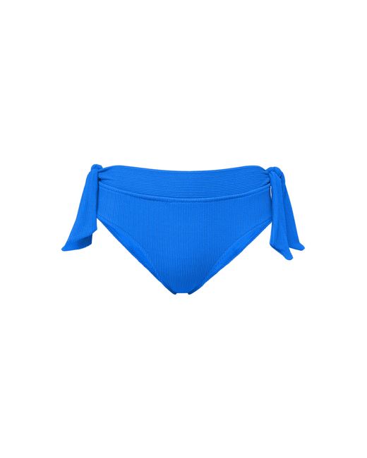 Change of Scenery Blue Double Tie Midrise Bottom Grotto Textured Stripe