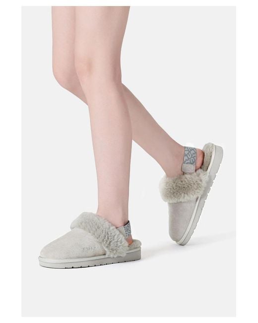 EverAu Australia Gray Pelican Removable Strap Slingback Slippers