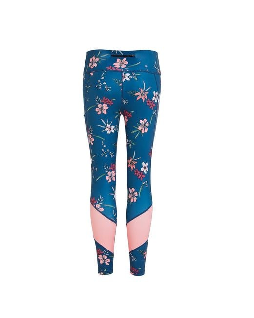 Perky Peach Blue Floral Leggings