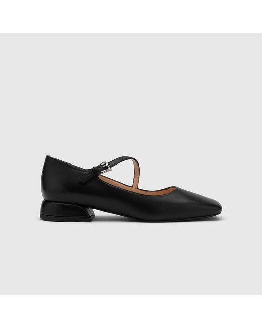 Ilvi Black Ceiba Leather Ballerina