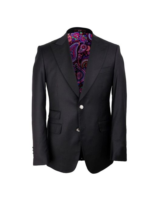 DAVID WEJ Blue Aldo Single Breasted Peak Lapel Blazer – for men