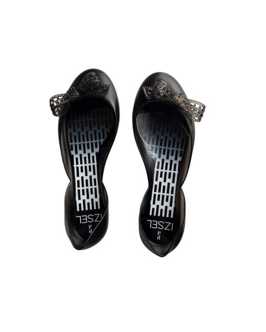 Izsel Black Camy Ballet Flat