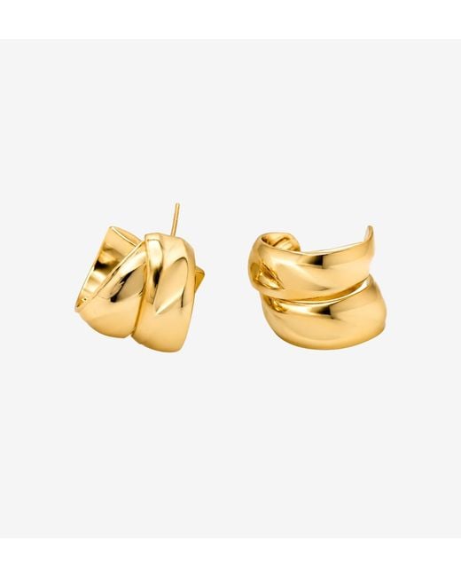 Uchi and Soto Metallic Kin Molten Hoop Earrings
