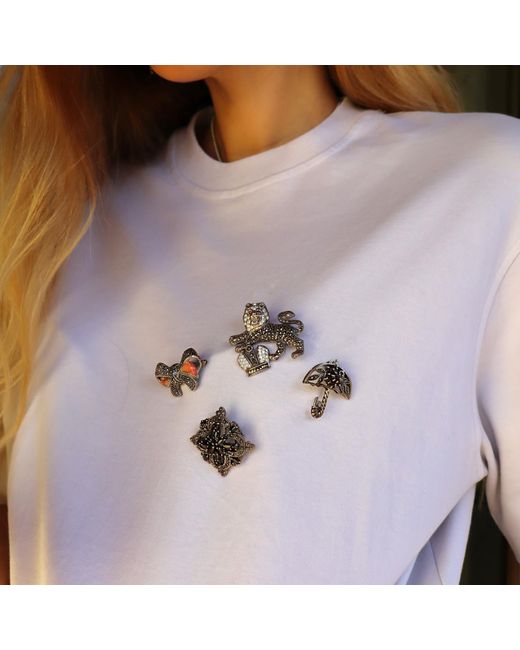 Mineralgems•Studio Pink Vintage Bow Brooch