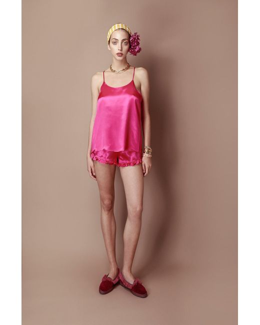Favette Pink The Atelier Silk Camisole Set