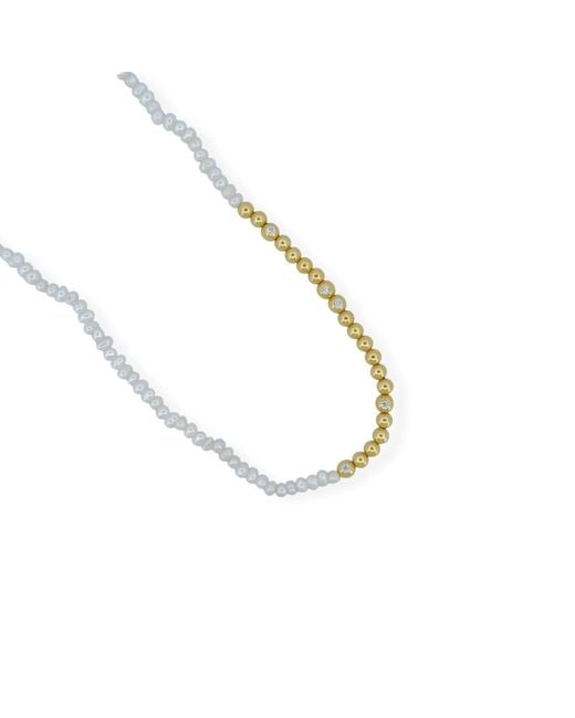 Martina Rozenberg Smira Jewelry Metallic Pearl Cascade Necklace