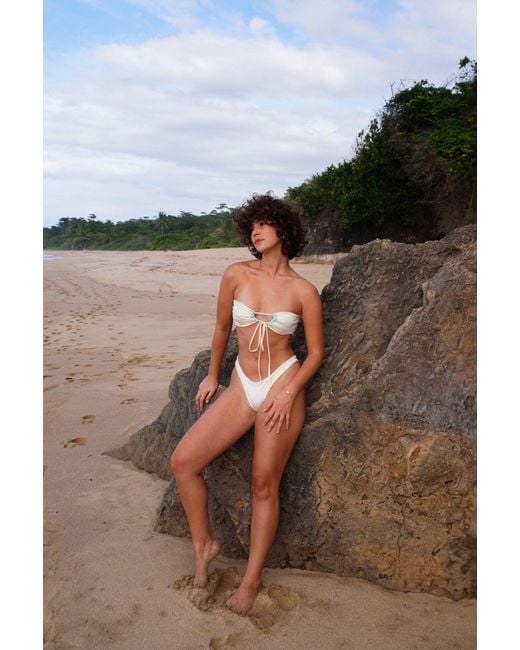 Chaude Swimwear Green Remy Reversable Bikini Top