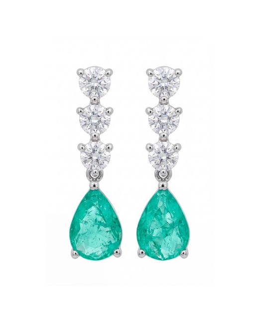 Latelita London Green Delphine Paraiba Tourmaline Triple Drop Earrings