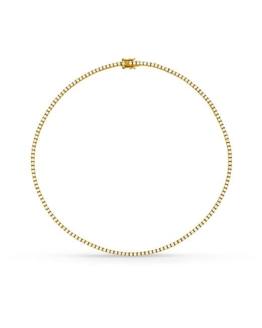 SALLY SKOUFIS Metallic Flirtation Necklace With Made Cz Diamond Stimulant