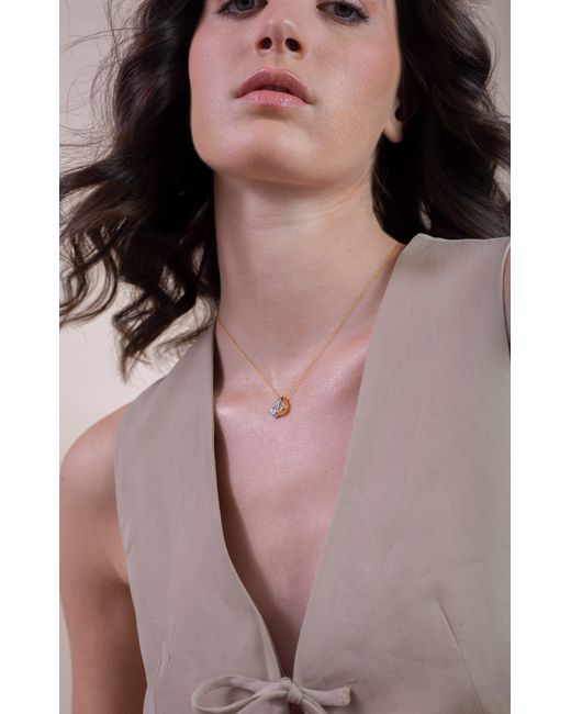 Zynnia Collective Metallic Yin-Yang Pendant Necklace
